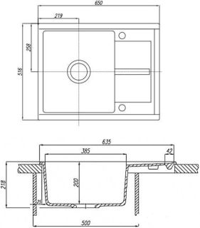Мойка кухонная Акватон ДЕЛИЯ 65 шампань